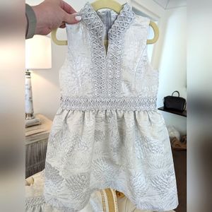 Lily Pulitzer Size 5 silver brocade dress